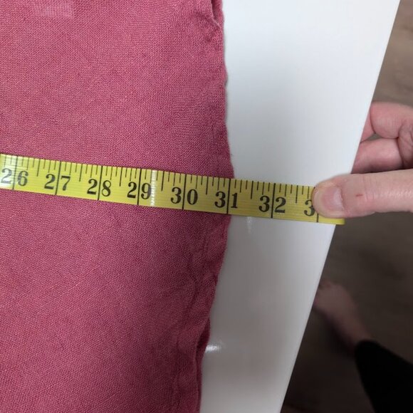 (L) Flax Linen Tunic Raspberry Pink - Picture 8 of 9